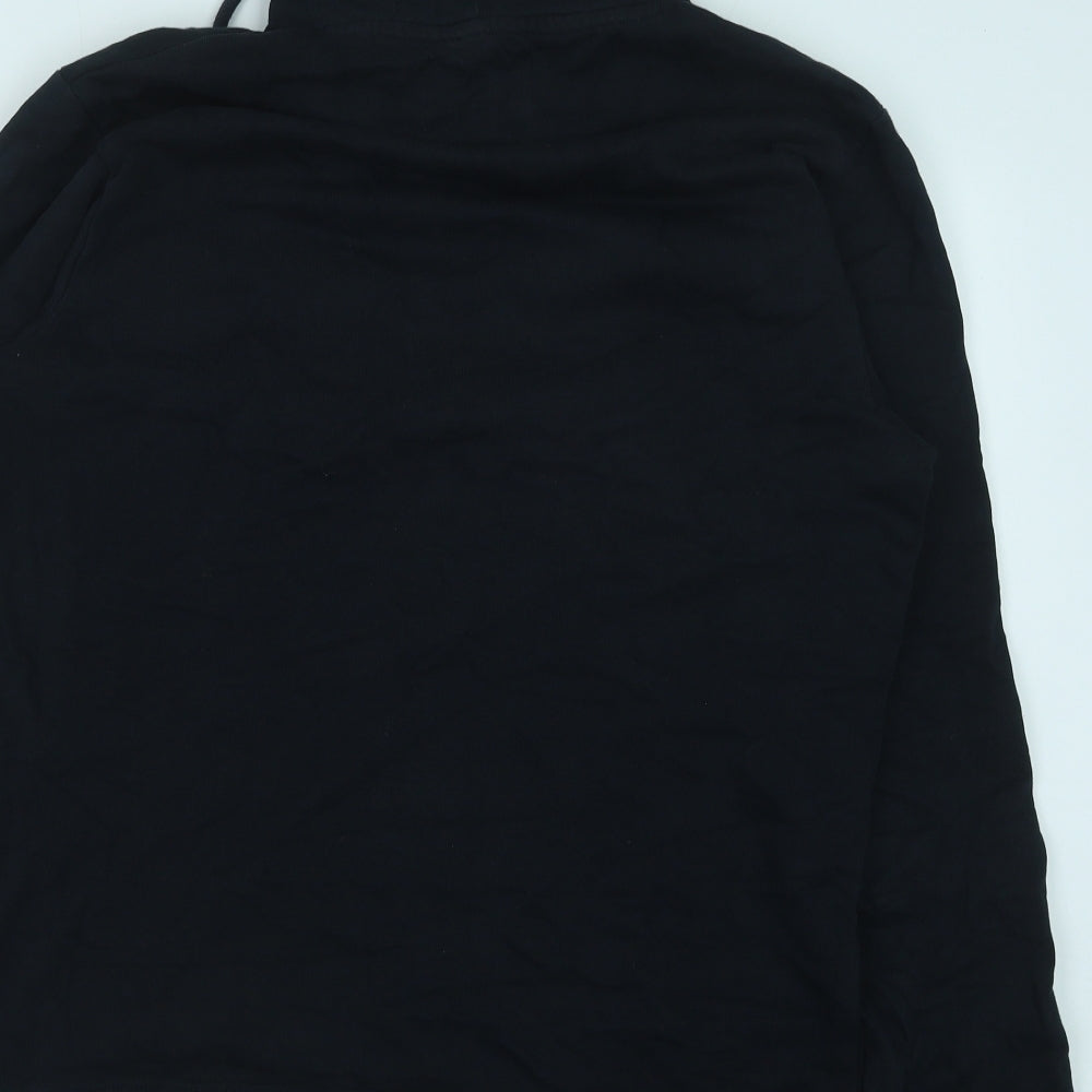 JACK & JONES Mens Black Cotton Pullover Hoodie Size M