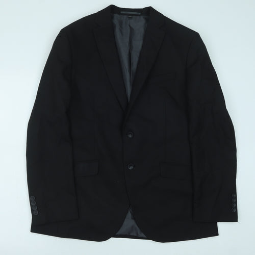 Marks and Spencer Mens Black Viscose Jacket Blazer Size 42