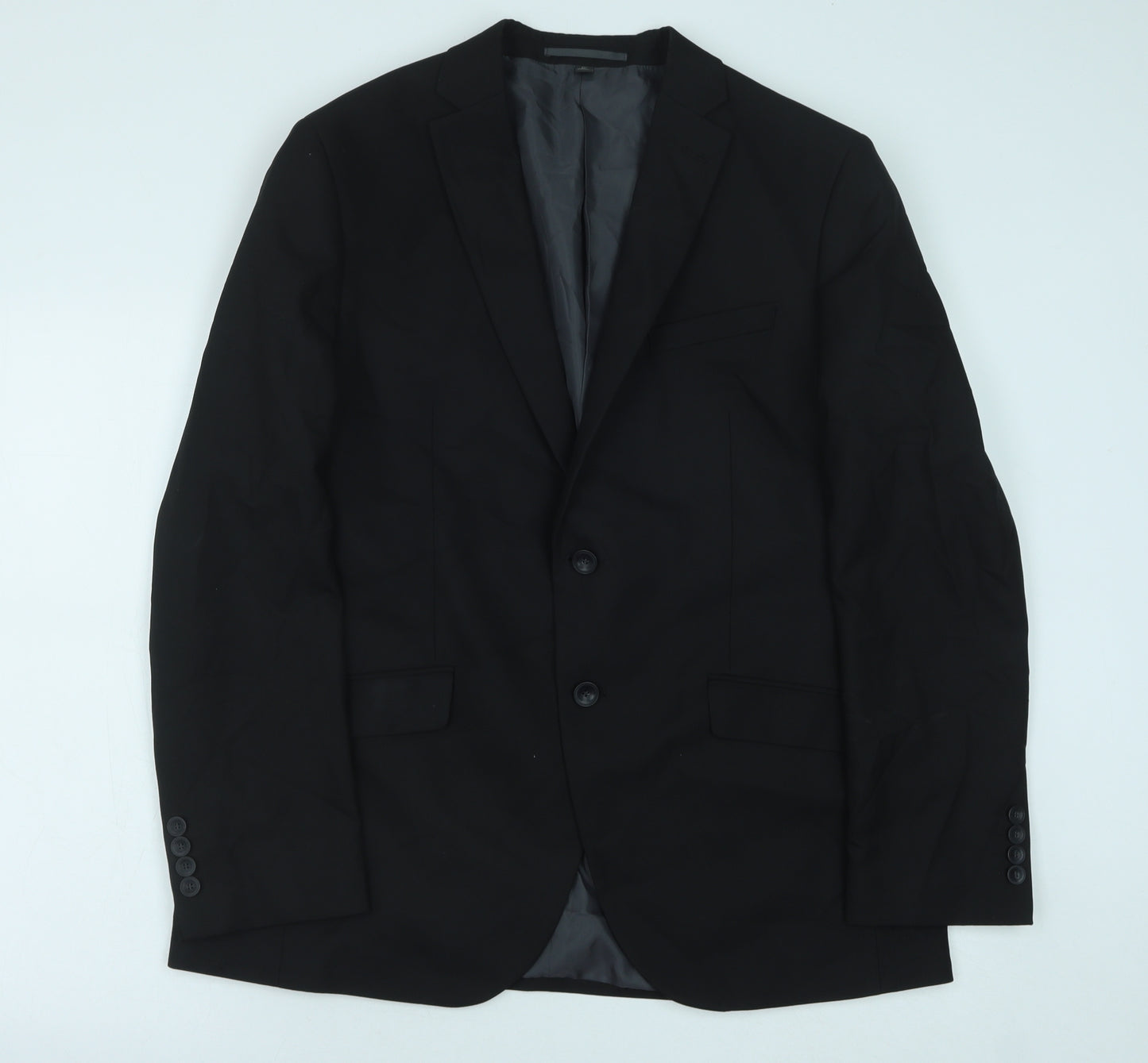 Marks and Spencer Mens Black Viscose Jacket Blazer Size 42