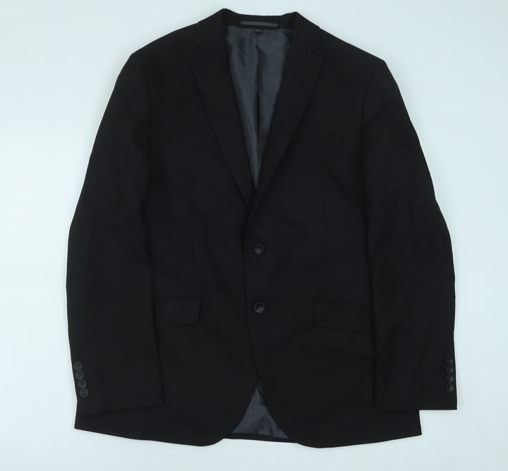 Marks and Spencer Mens Black Viscose Jacket Blazer Size 42