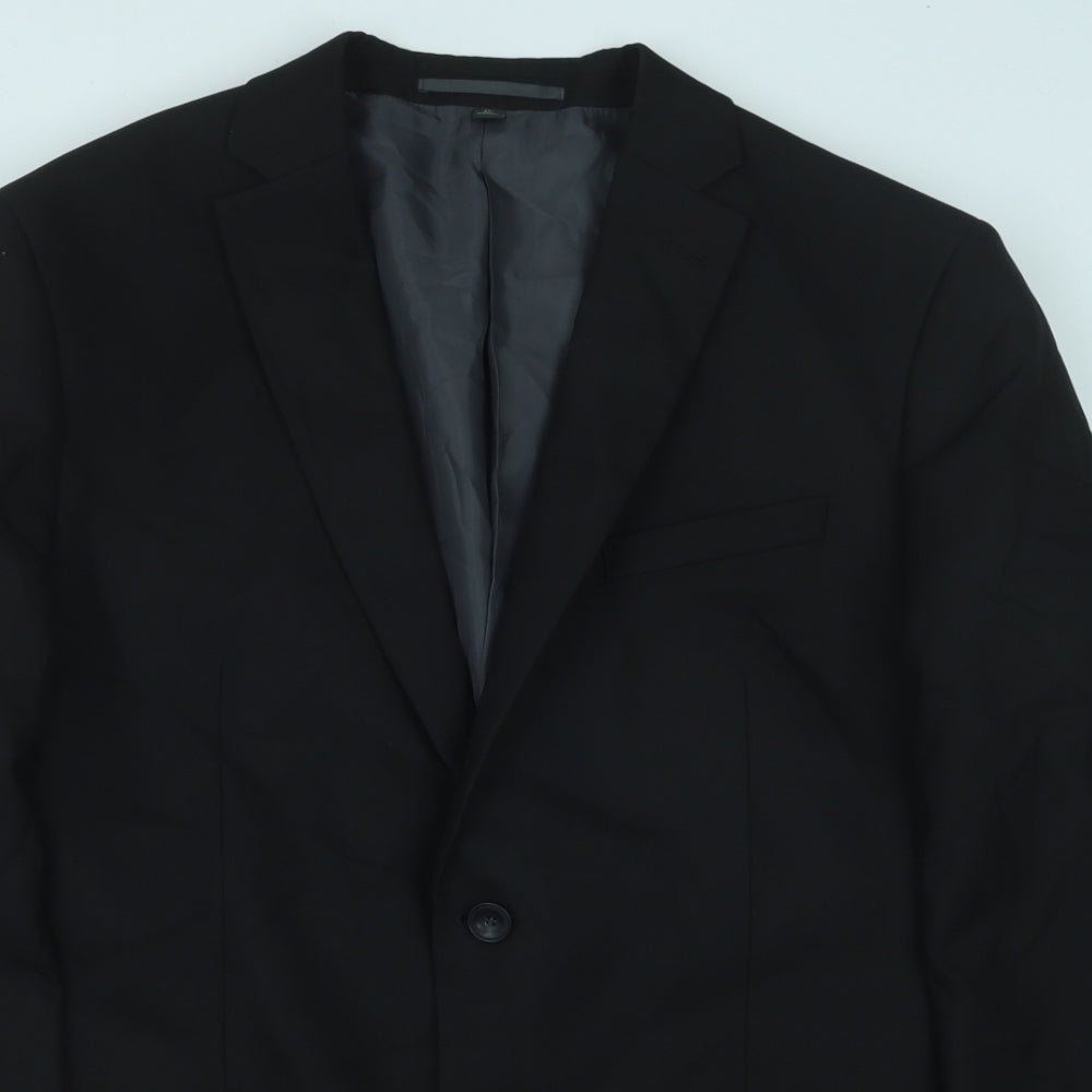 Marks and Spencer Mens Black Viscose Jacket Blazer Size 42