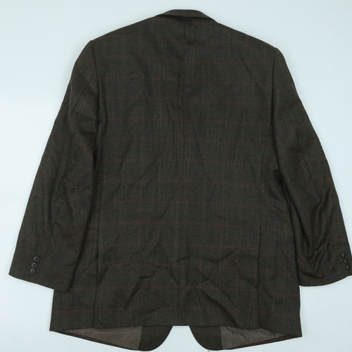 Preworn Mens Green Polyester Jacket Suit Jacket Size 42