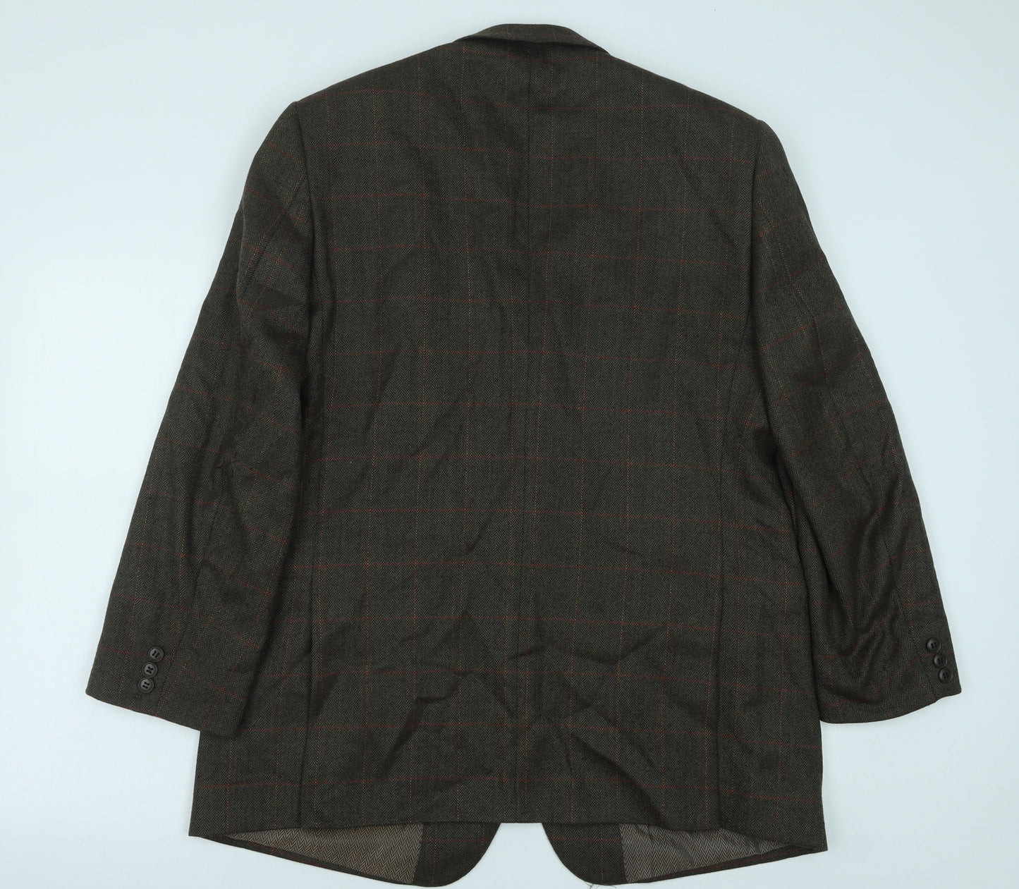Preworn Mens Green Polyester Jacket Suit Jacket Size 42