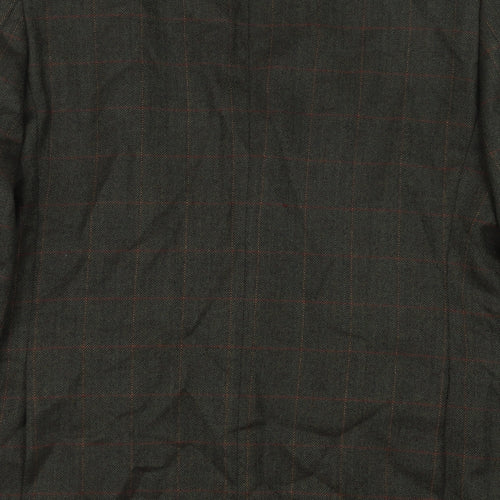 Preworn Mens Green Polyester Jacket Suit Jacket Size 42