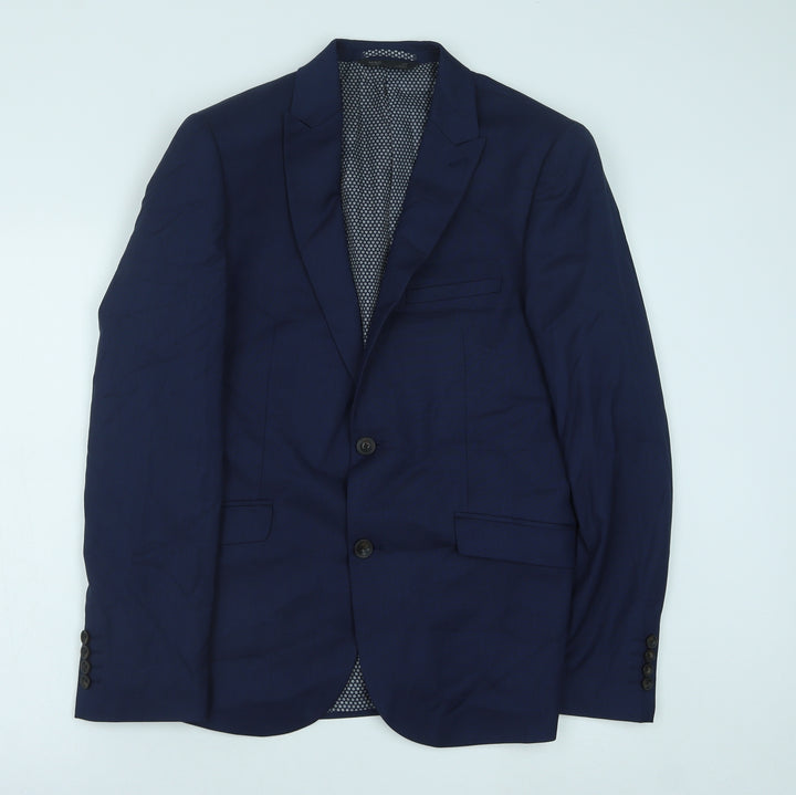 Marks and Spencer Mens Blue Polyester Jacket Suit Jacket Size 40