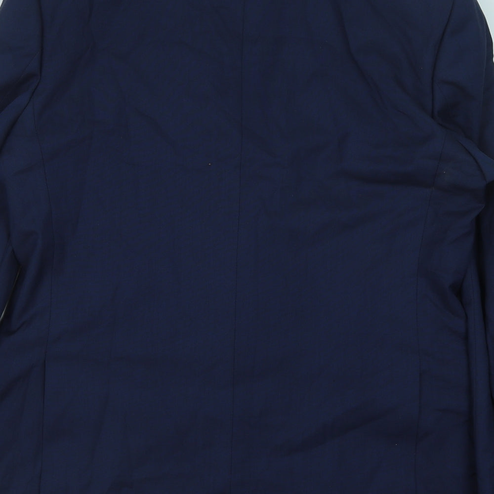 Marks and Spencer Mens Blue Polyester Jacket Suit Jacket Size 40