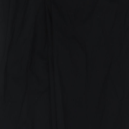 Preworn Mens Black Wool Trousers Size 32 in Regular Hook & Eye