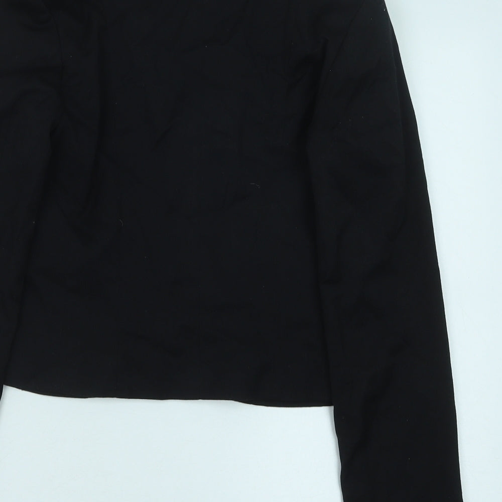 H&M Womens Black Jacket Size 6 Button