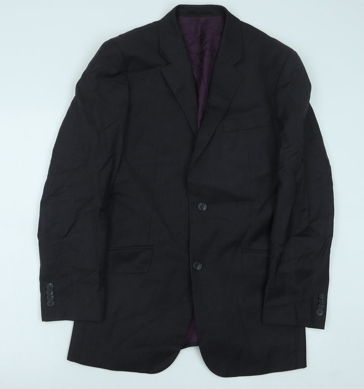 Preworn Mens Grey Wool Jacket Suit Jacket Size 39