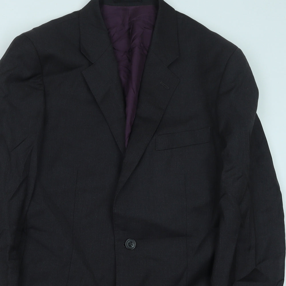 Preworn Mens Grey Wool Jacket Suit Jacket Size 39