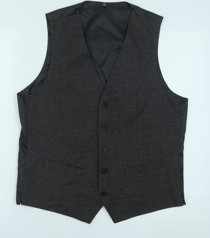 Marks and Spencer Mens Green Polyester Tuxedo Suit Waistcoat Size 40