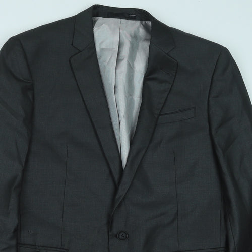 Butler & Wilson Mens Grey Polyester Jacket Suit Jacket Size 40
