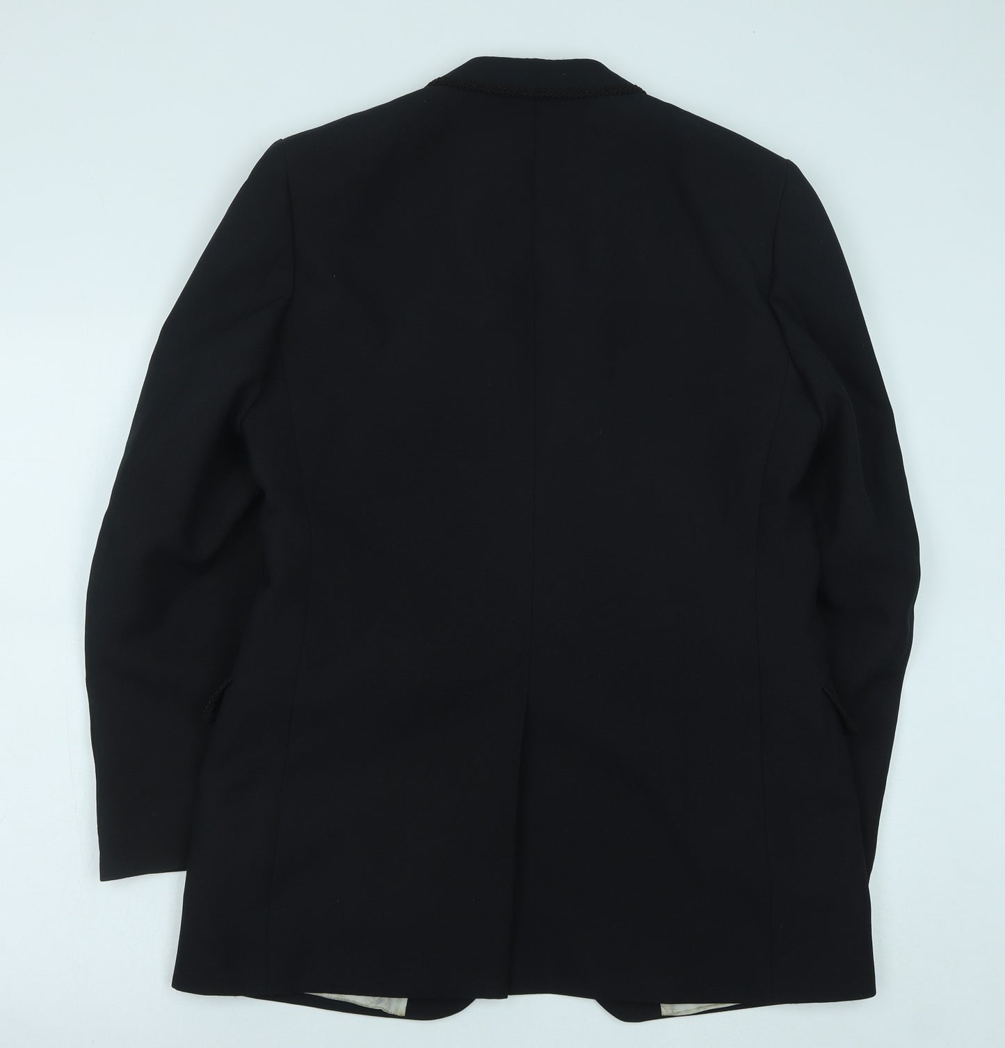 C&A Mens Black Polyester Jacket Blazer Size 40