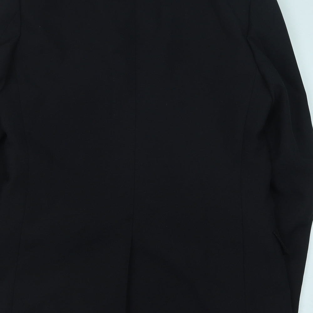 C&A Mens Black Polyester Jacket Blazer Size 40