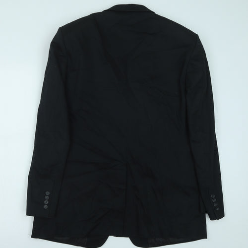 Lee Greenwood Mens Black Polyester Jacket Suit Jacket Size 42