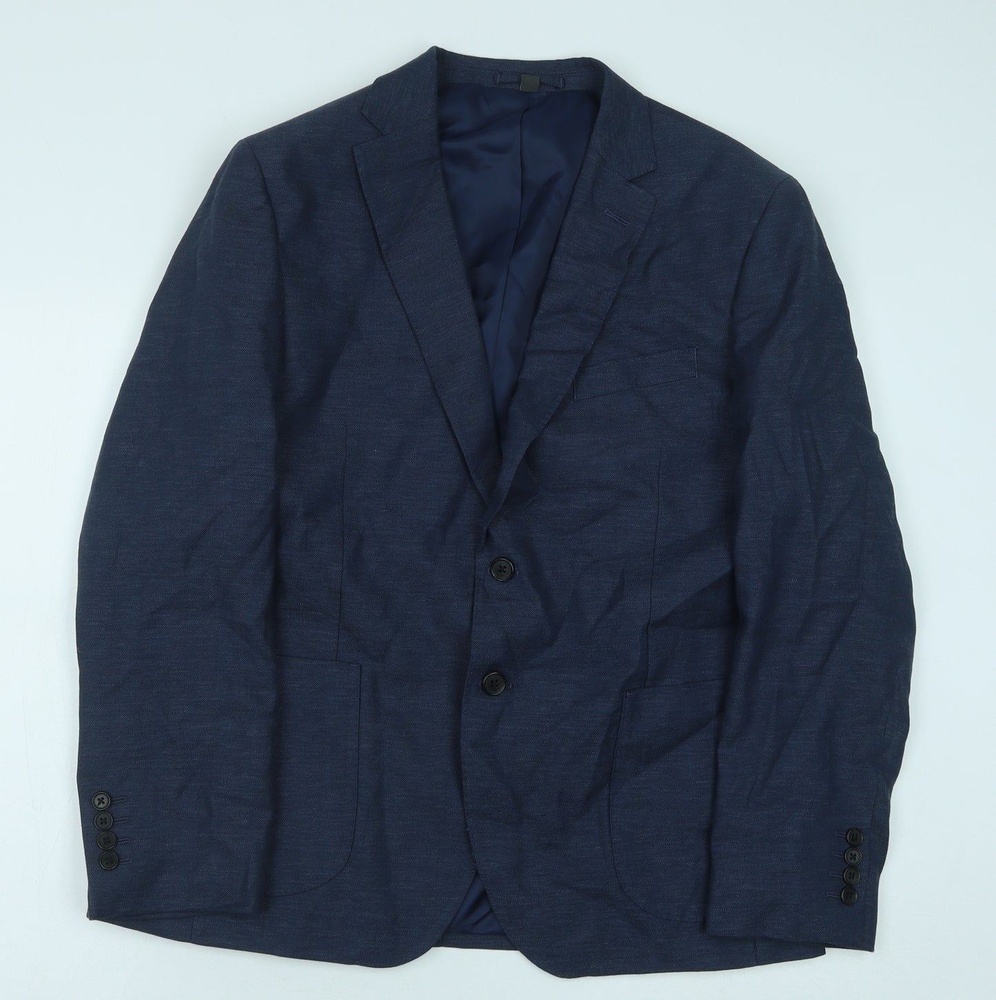 Marks and Spencer Mens Blue Polyester Jacket Suit Jacket Size 42