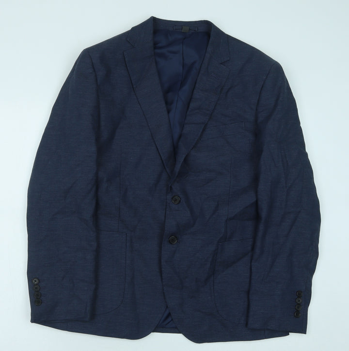 Marks and Spencer Mens Blue Polyester Jacket Suit Jacket Size 42