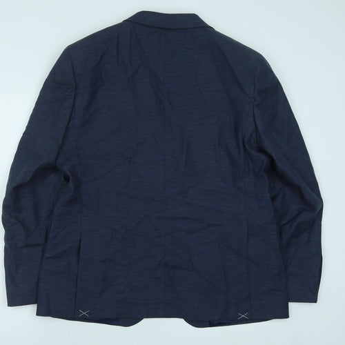 Marks and Spencer Mens Blue Polyester Jacket Suit Jacket Size 42