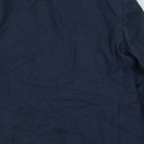Marks and Spencer Mens Blue Polyester Jacket Suit Jacket Size 42