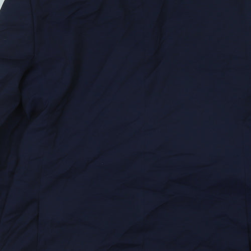 Preworn Mens Blue Polyester Jacket Suit Jacket Size 40
