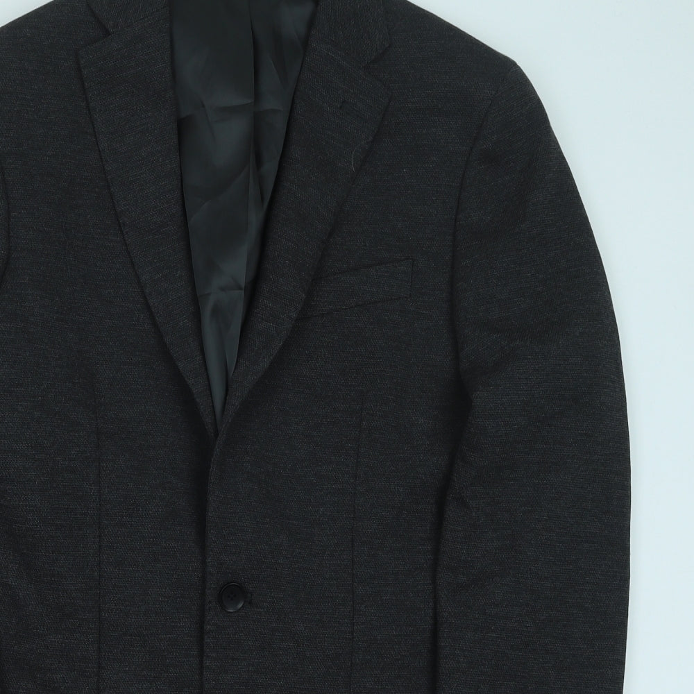 Marks and Spencer Mens Grey Polyester Jacket Suit Jacket Size 38