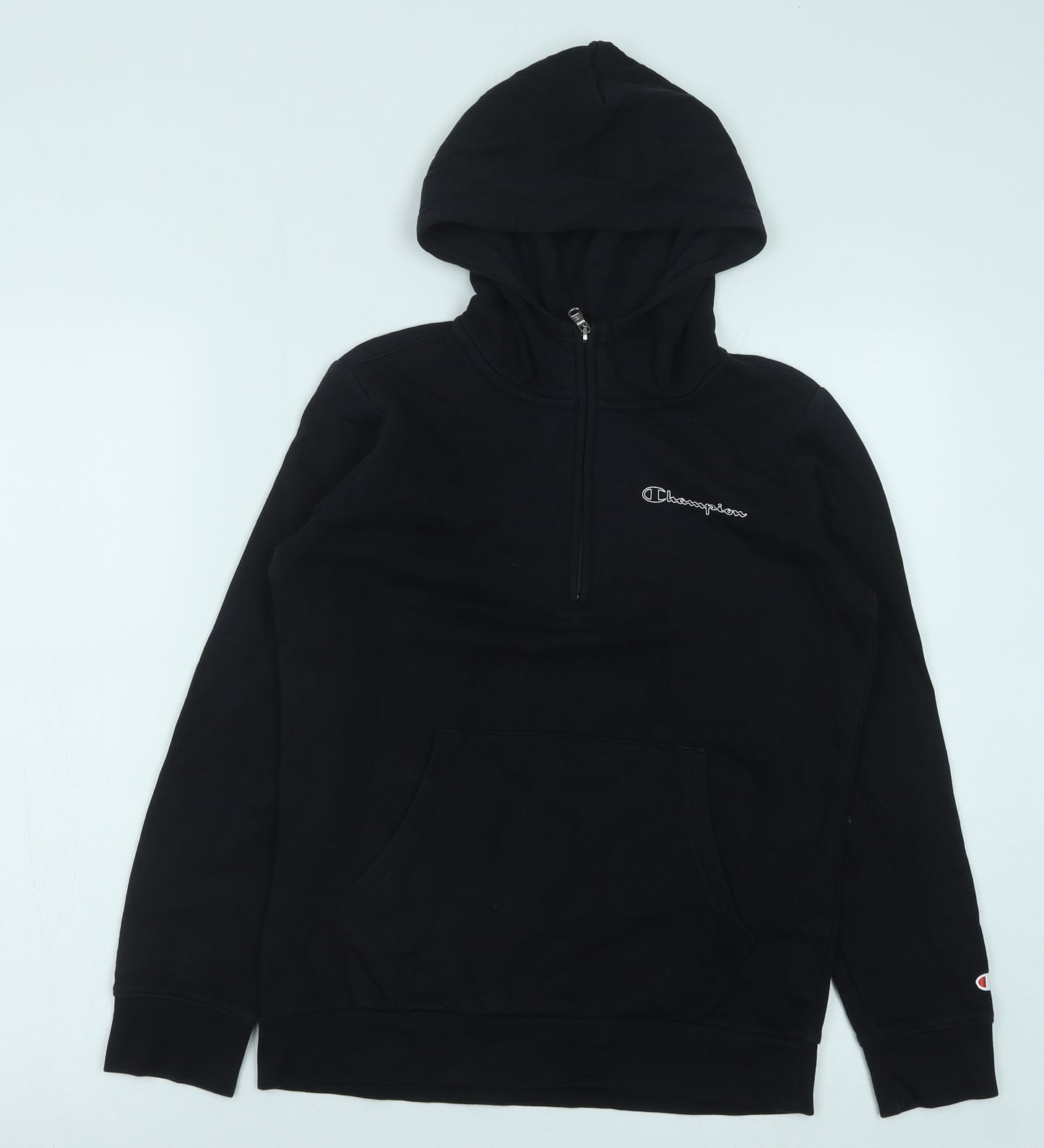 Champion Boys Blue Cotton Pullover Hoodie Size L Zip