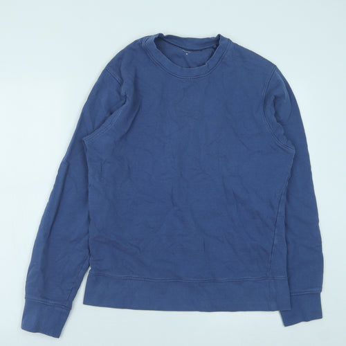 John Lewis Mens Blue Cotton Pullover Sweatshirt Size M