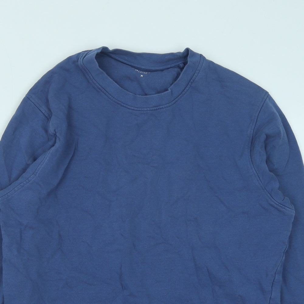 John Lewis Mens Blue Cotton Pullover Sweatshirt Size M