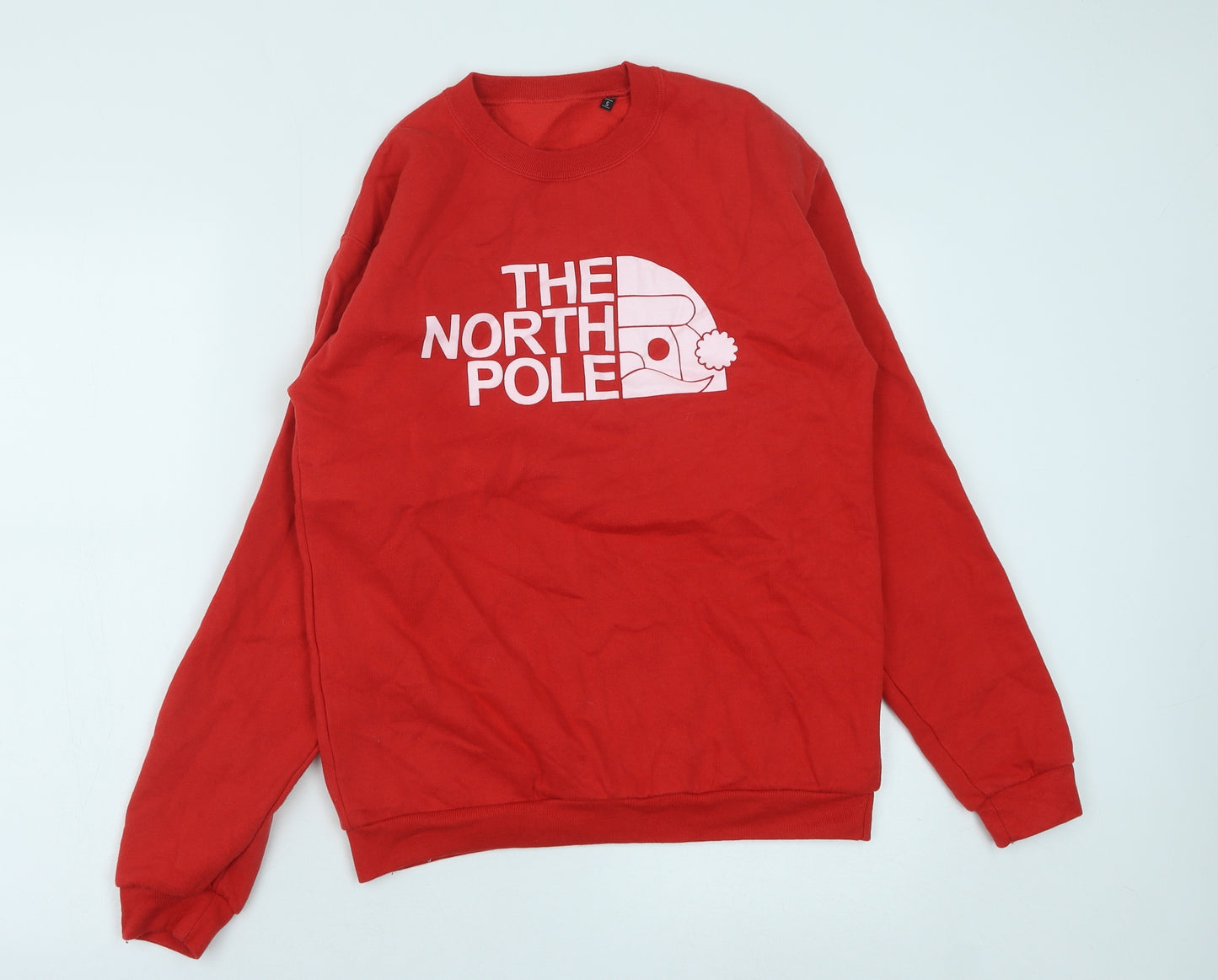 BC Collection Mens Red Cotton Pullover Sweatshirt Size S