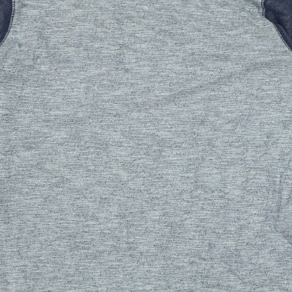 Marks and Spencer Boys Grey Cotton Basic T-Shirt Size 11-12 Years Round Neck Pullover