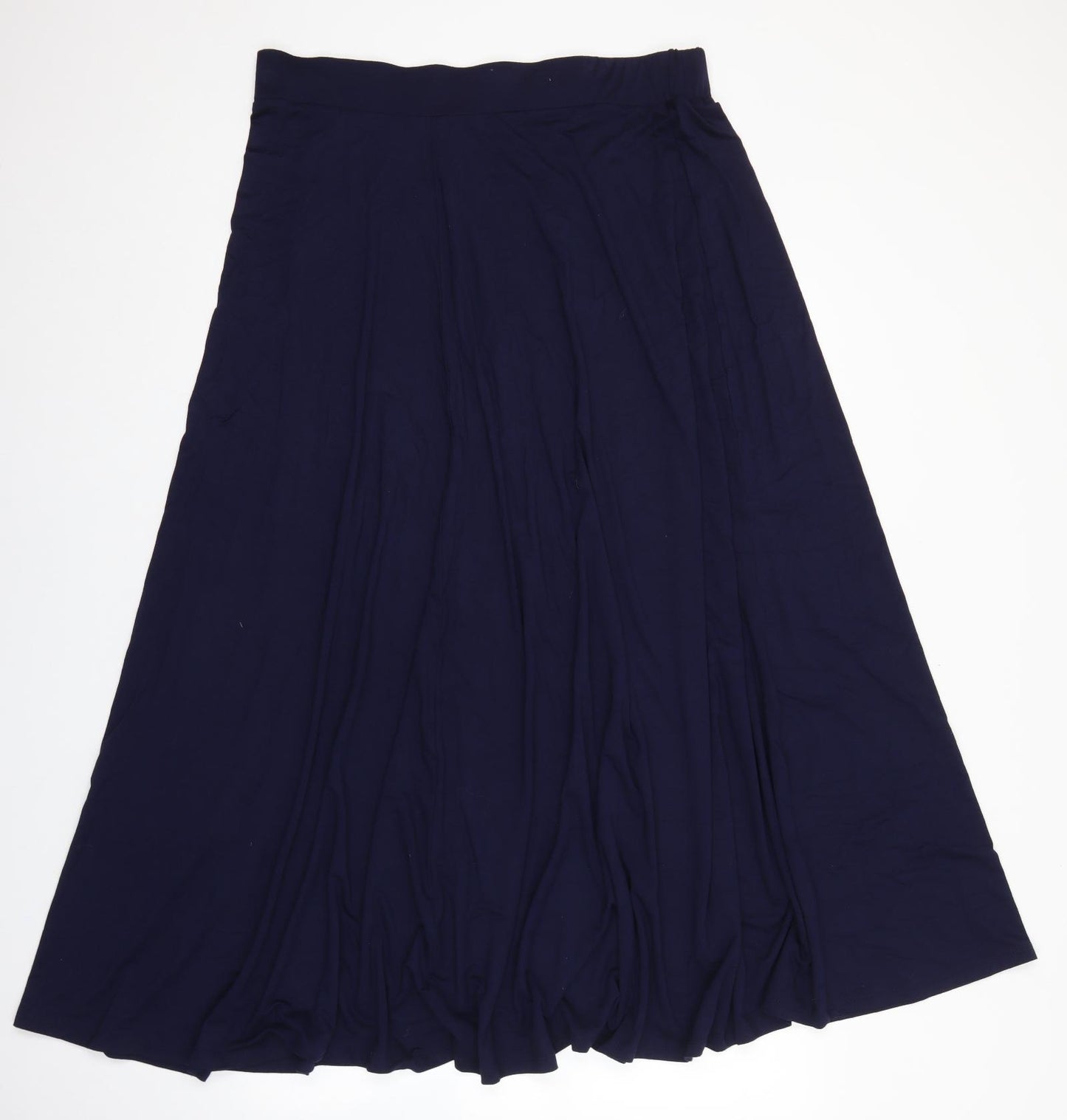 Monsoon Womens Blue Viscose Flare Skirt Size XL