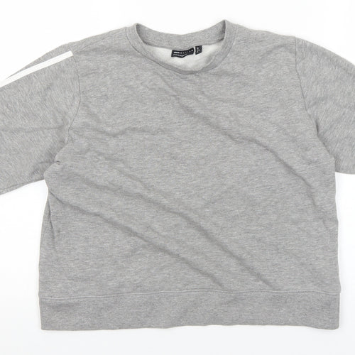 ASOS Womens Grey Cotton Pullover Hoodie Size 8 Pullover