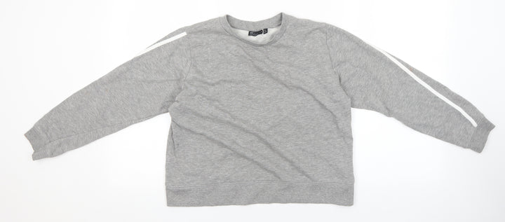 ASOS Womens Grey Cotton Pullover Hoodie Size 8 Pullover