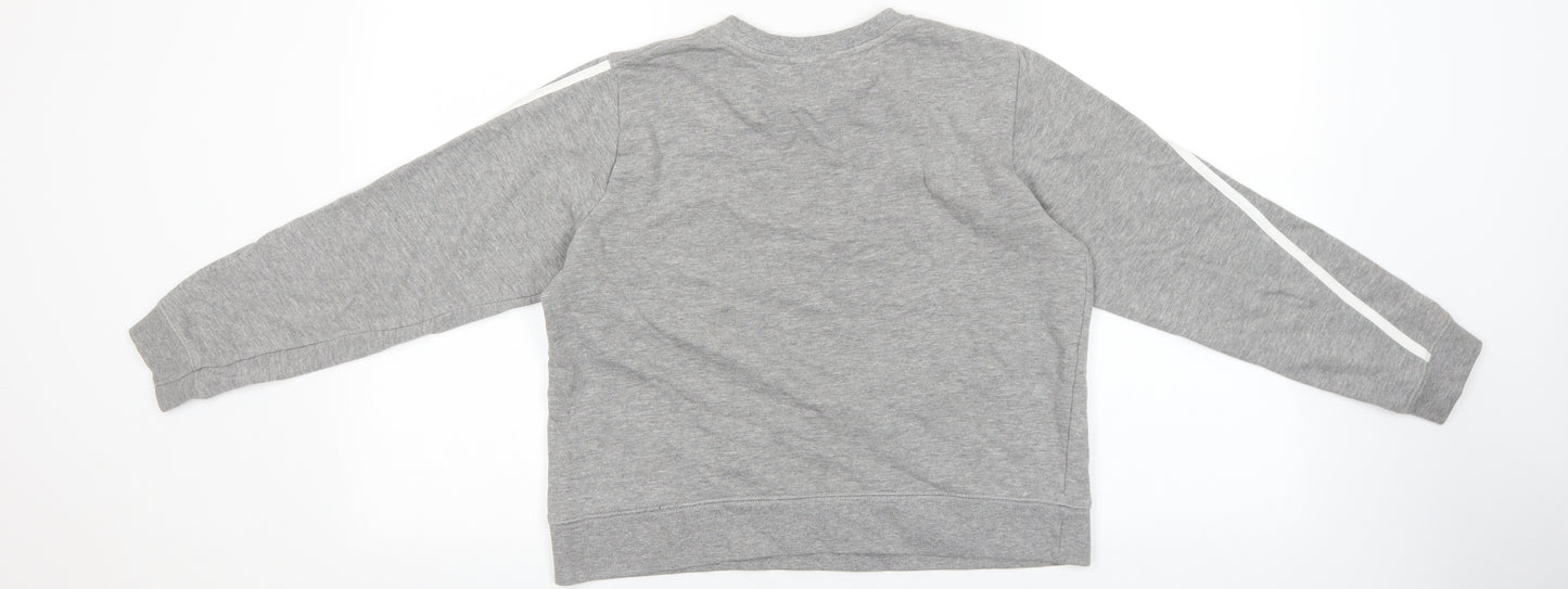 ASOS Womens Grey Cotton Pullover Hoodie Size 8 Pullover