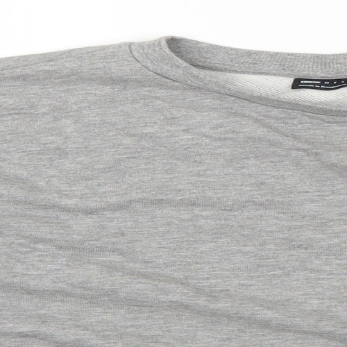 ASOS Womens Grey Cotton Pullover Hoodie Size 8 Pullover