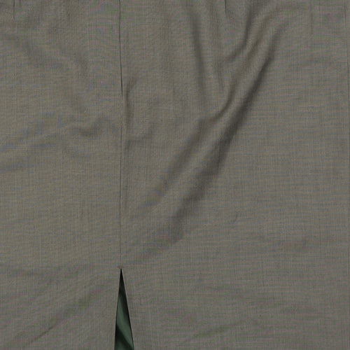 Preworn Womens Brown Viscose Straight & Pencil Skirt Size 40 Zip