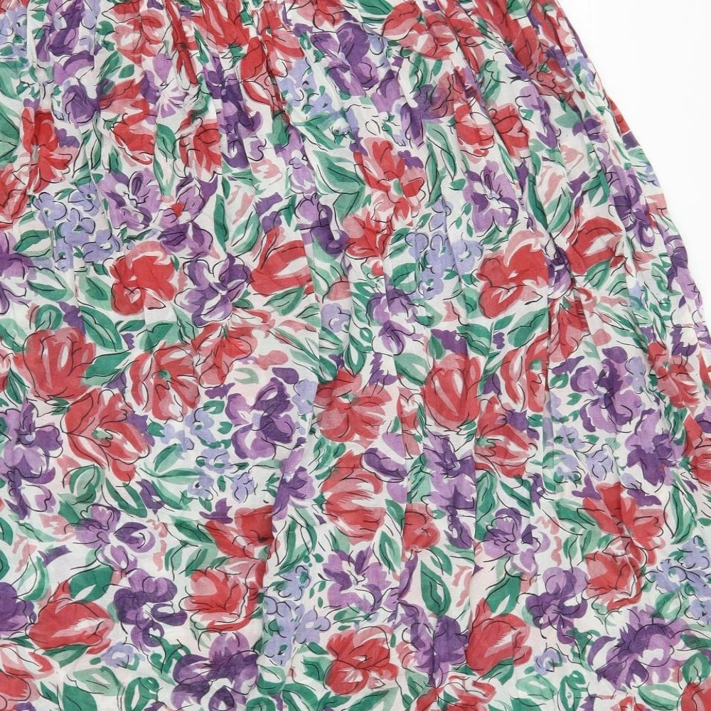 Preworn Womens Multicoloured Geometric Viscose Flare Skirt Size 12