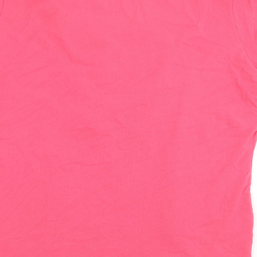 Monsoon Womens Pink Polyamide Basic T-Shirt Size 22 Square Neck
