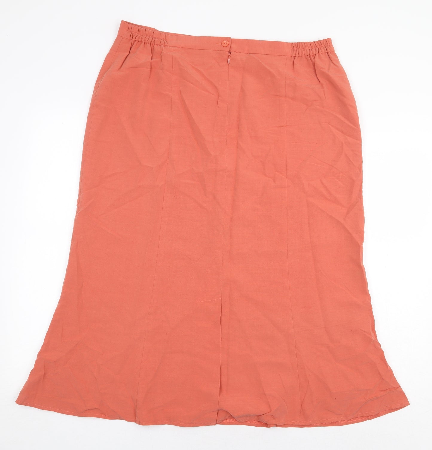 Roman Originals Womens Orange Modal Trumpet Skirt Size 18 Zip