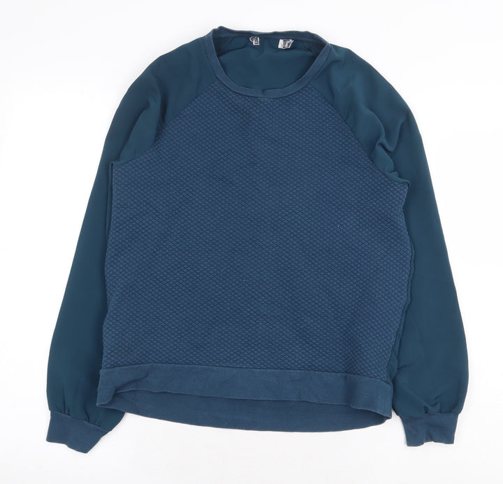 Preworn Womens Green Polyester Pullover Sweatshirt Size S Pullover