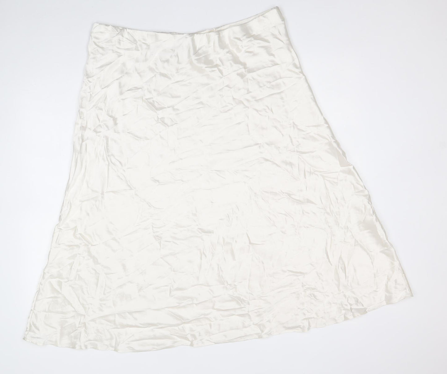 Marks and Spencer Womens Ivory Polyester A-Line Skirt Size 20