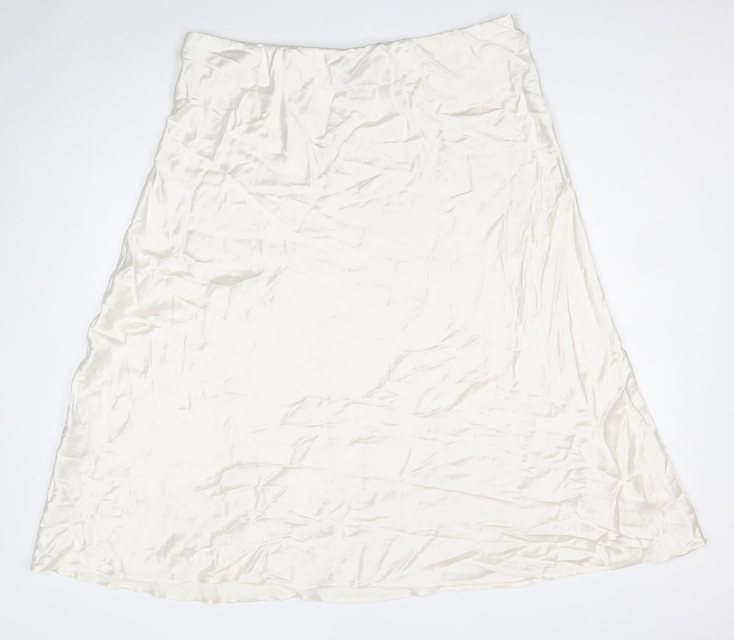 Marks and Spencer Womens Ivory Polyester A-Line Skirt Size 20