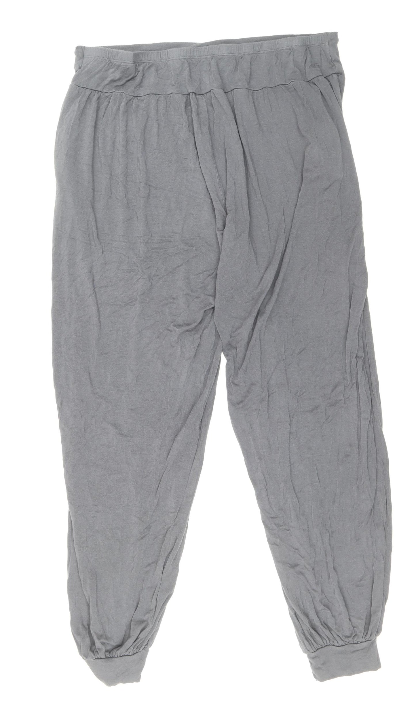 Skyooria Womens Grey Polyester Harem Trousers Size 2XL Regular Drawstring