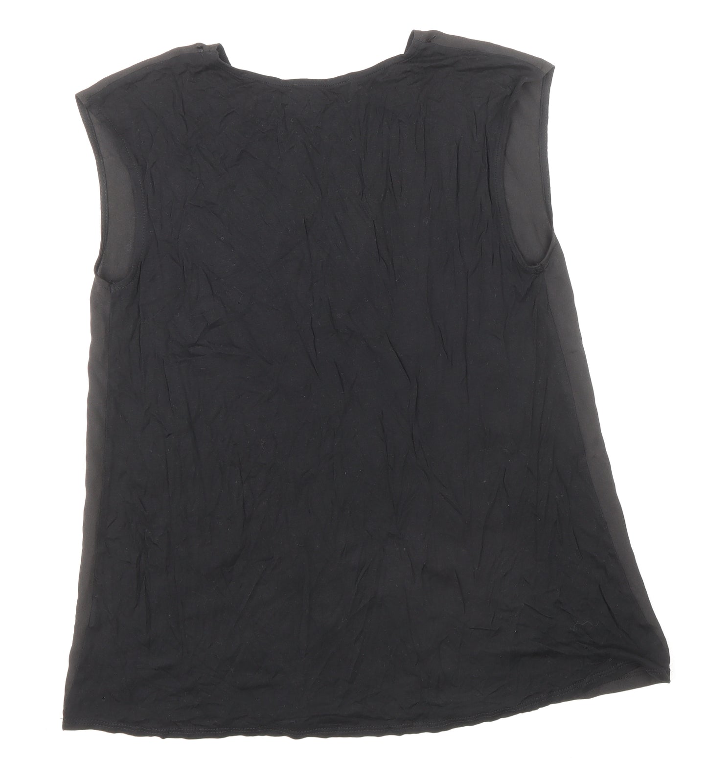 Atmosphere Womens Black Polyester Basic Blouse Size 12 Boat Neck