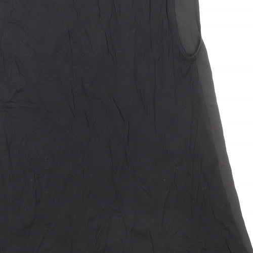 Atmosphere Womens Black Polyester Basic Blouse Size 12 Boat Neck