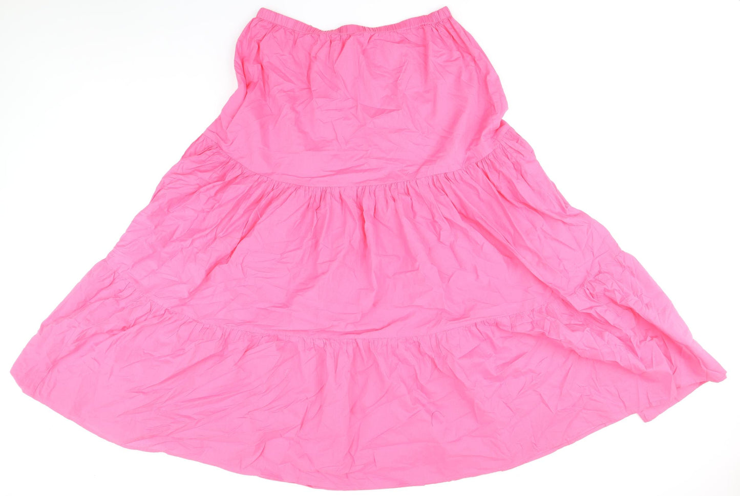 Marks and Spencer Womens Pink Cotton Flare Skirt Size 16
