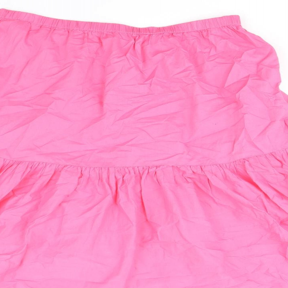 Marks and Spencer Womens Pink Cotton Flare Skirt Size 16