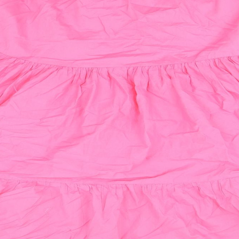 Marks and Spencer Womens Pink Cotton Flare Skirt Size 16
