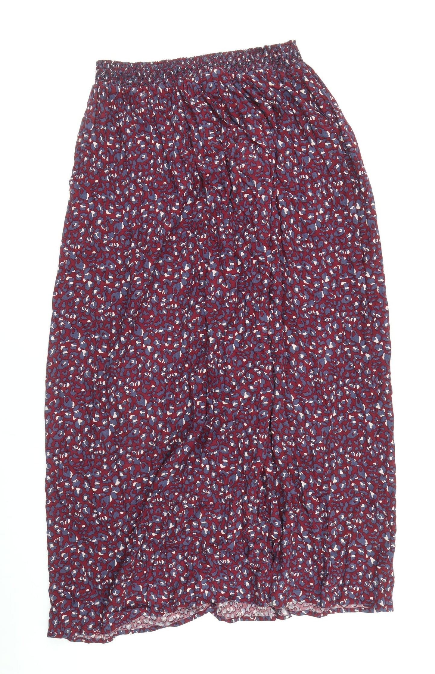 NEXT Womens Purple Geometric Viscose Flare Skirt Size 10