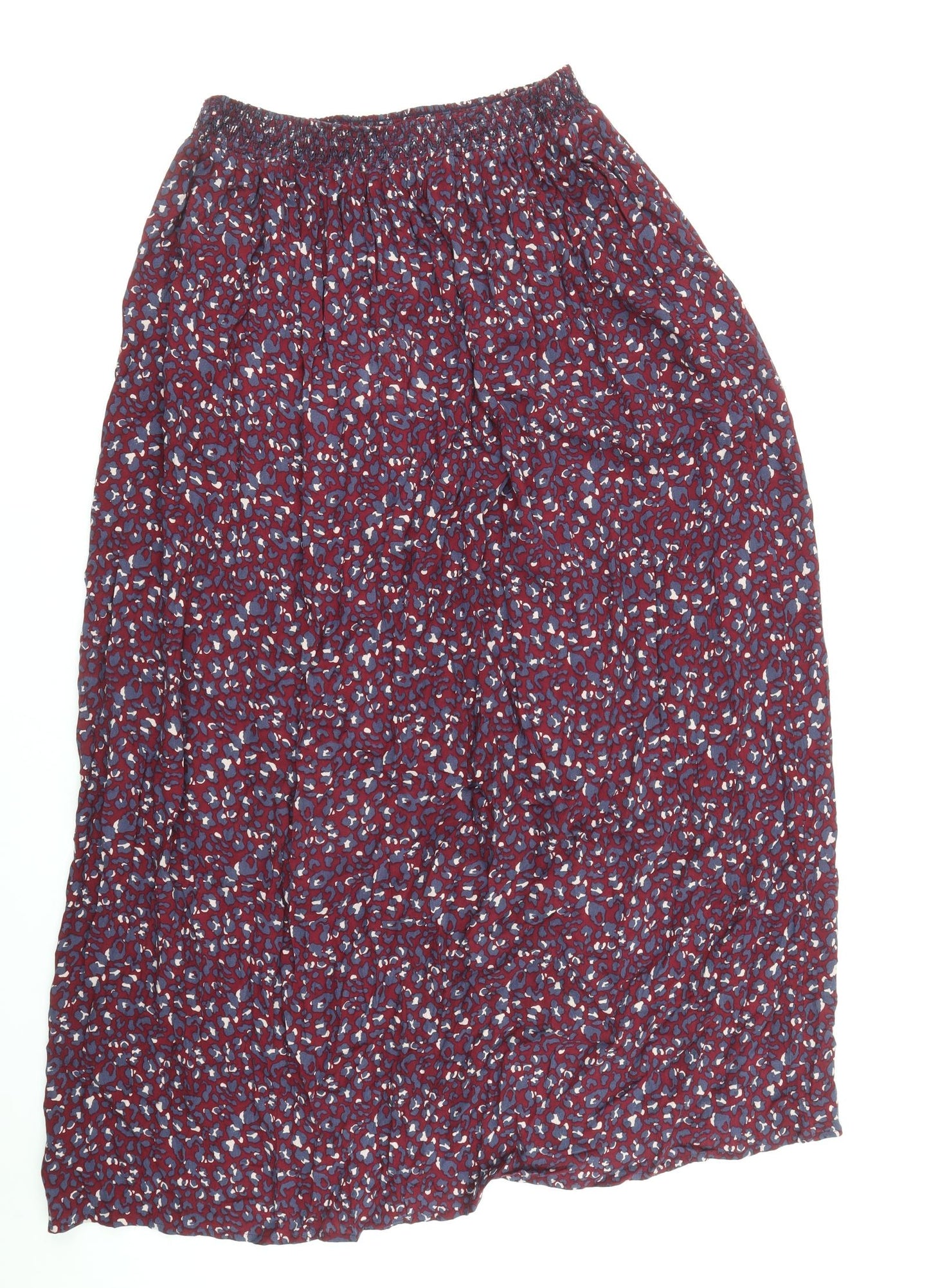 NEXT Womens Purple Geometric Viscose Flare Skirt Size 10